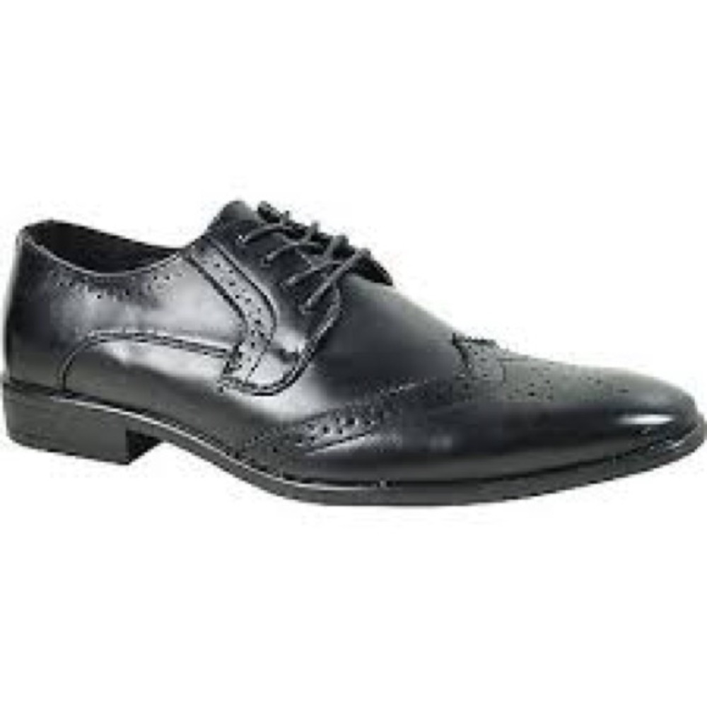 Men’s Bravo Milano Black Leather Classic Oxford Shoes Size 8 US!